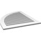 Ekena Millwork Quarter Round Top Left Surface Mount PVC Gable Vent w/ 3-1/2"W x 1"P Standard Frame, 32"W x 40"H GVPQL32X4001SF - alternate 2